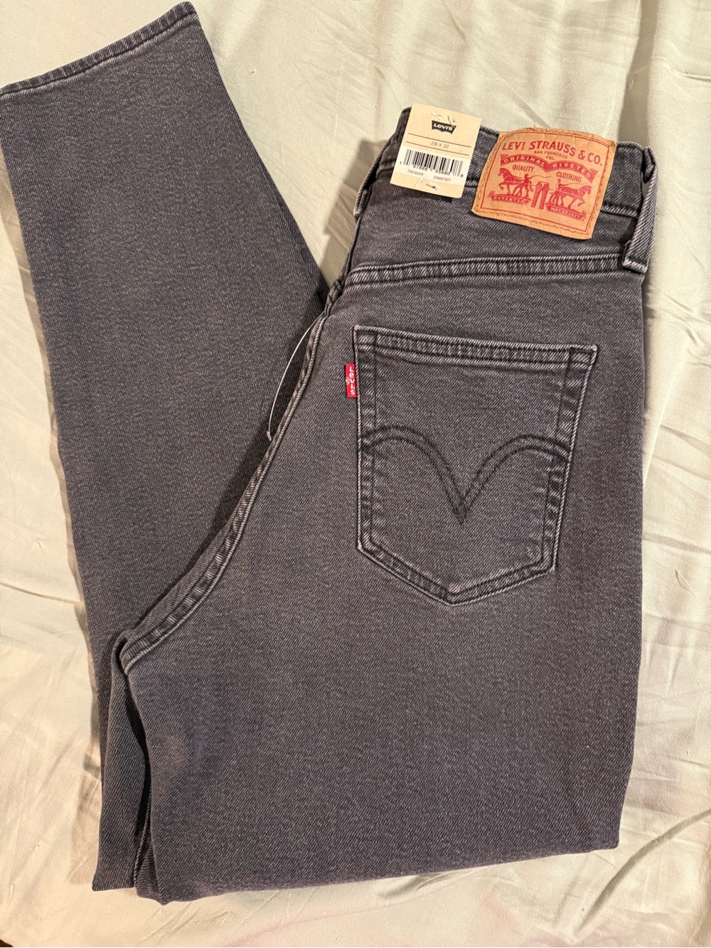 Levi's Women's Charcoal High Wasted Mom Jeans